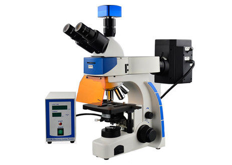 ثلاثي العينيات مجهر مختبر البيولوجيا 40X 100X Epi Fluorescence Microscope