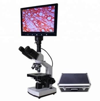 مناقشة الأحياء المجهرية LCD WF10X 400X مشرق المجال مجهر علم الأحياء مناقشة