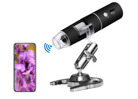 مجهر بصري رقمي بصري LED USB Wifi 1080P HD 2MP 1000X أحادي